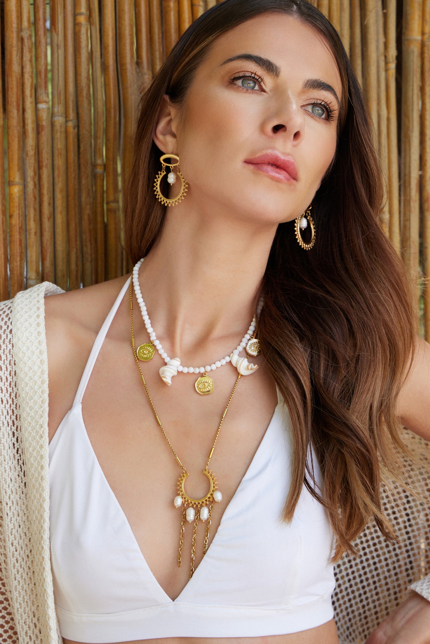 Βeaded necklace with shells
