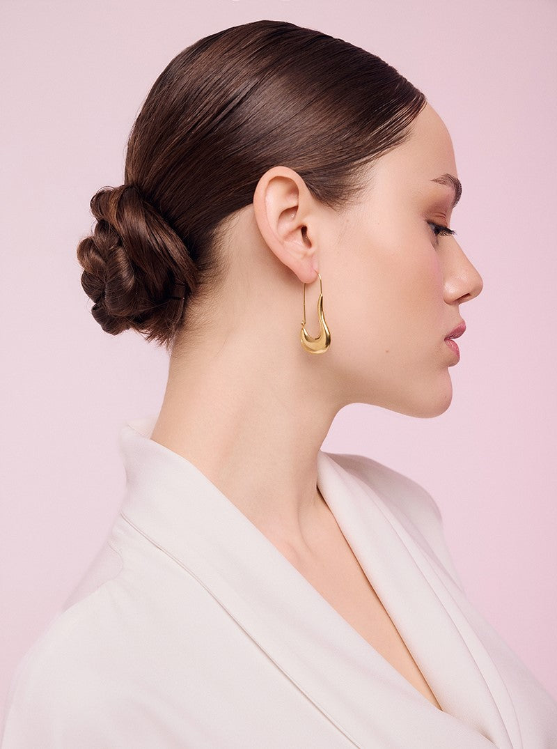 Steel dangle earrings