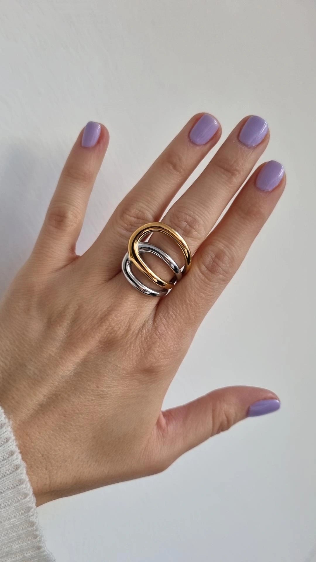 Steel 2 colored ring