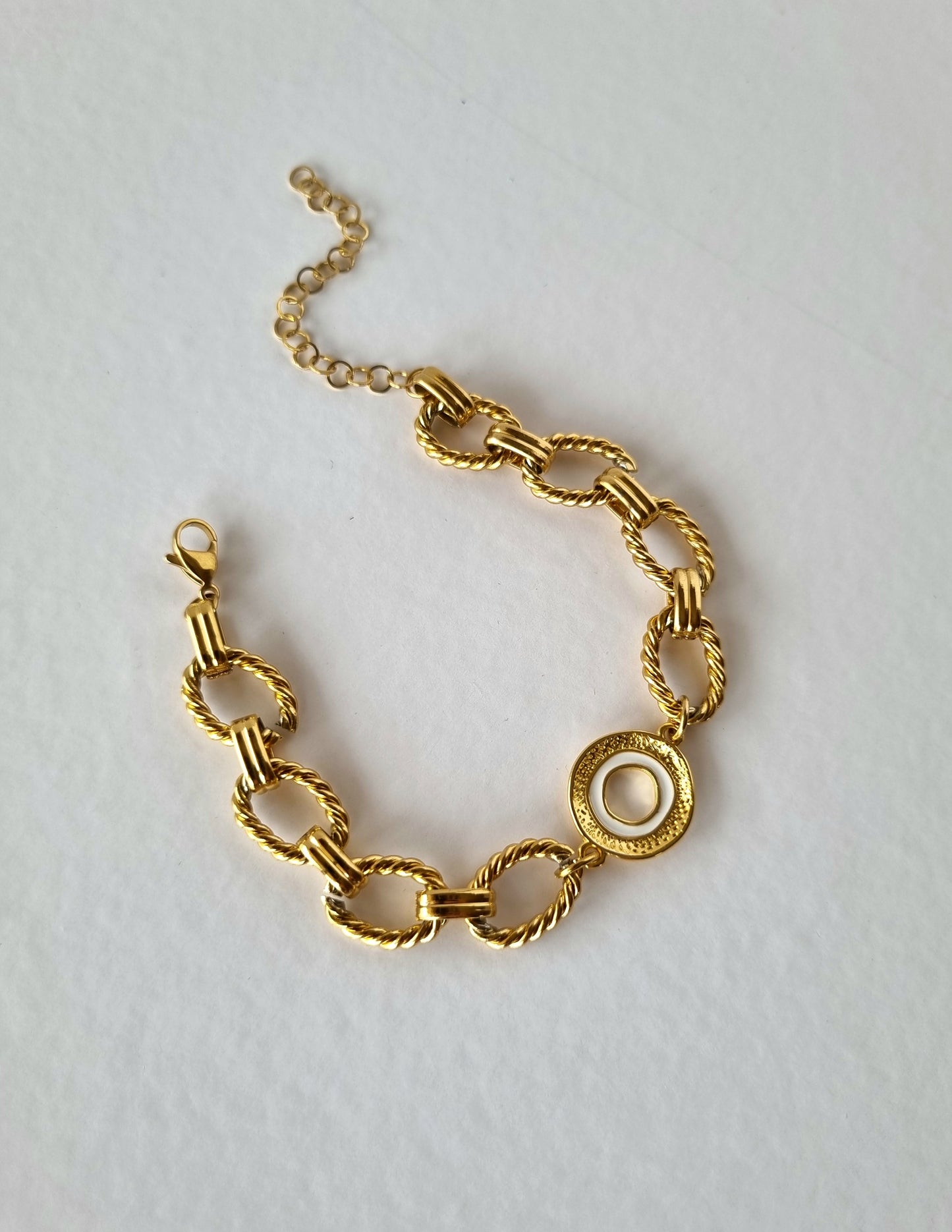 Steel chain circle bracelet