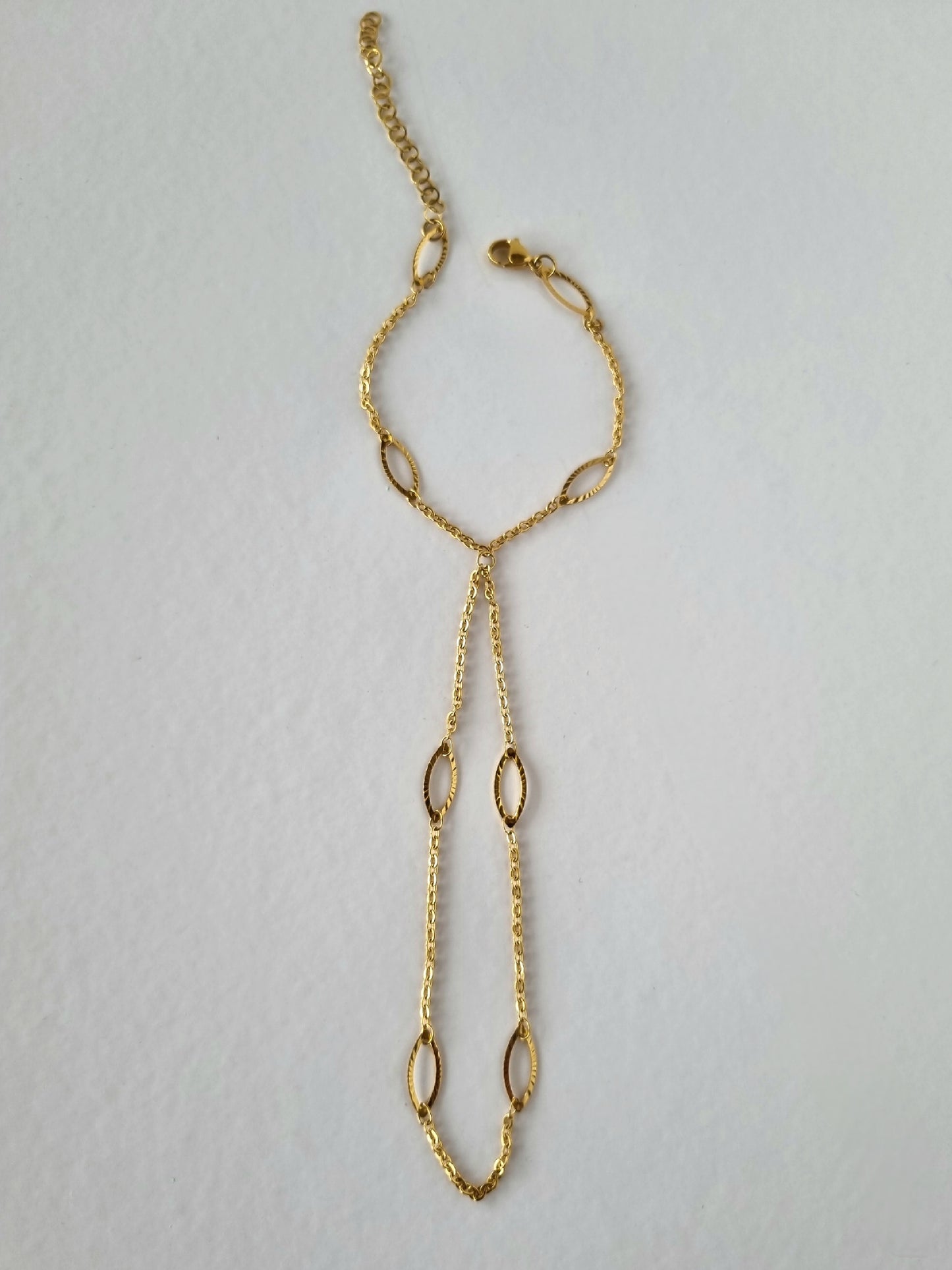 Steel toe ring anklet