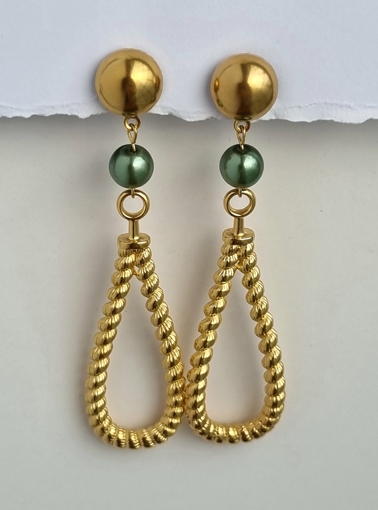 Twisted knot gold plated earrings