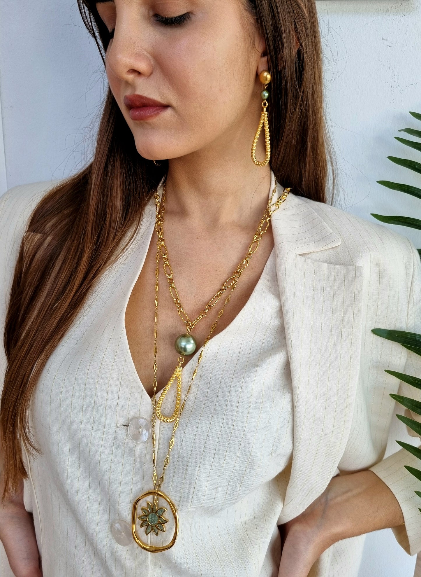 Twisted knot gold plated earrings