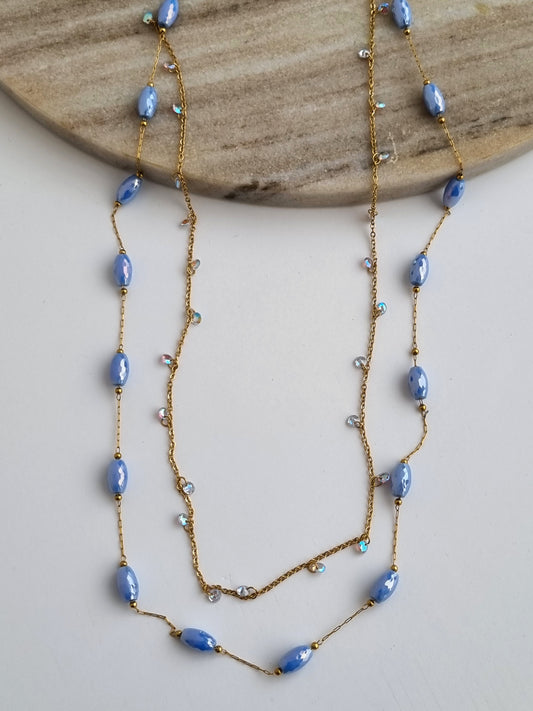 Double steel necklace