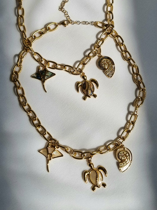 Necklace with sea creatures