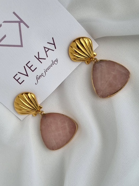 Earrings with semi precious stones