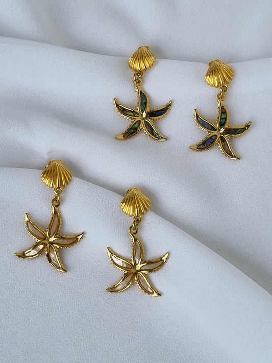 Starfish steel earrings