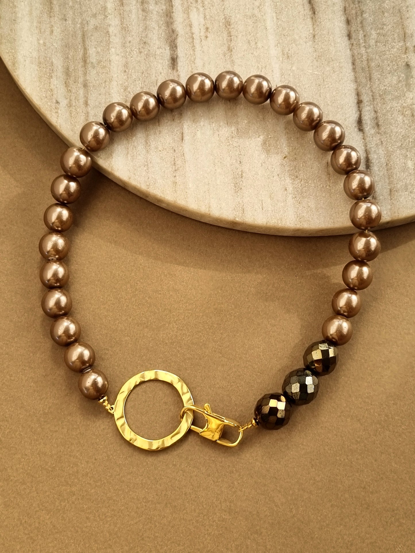 Brown pearls necklace