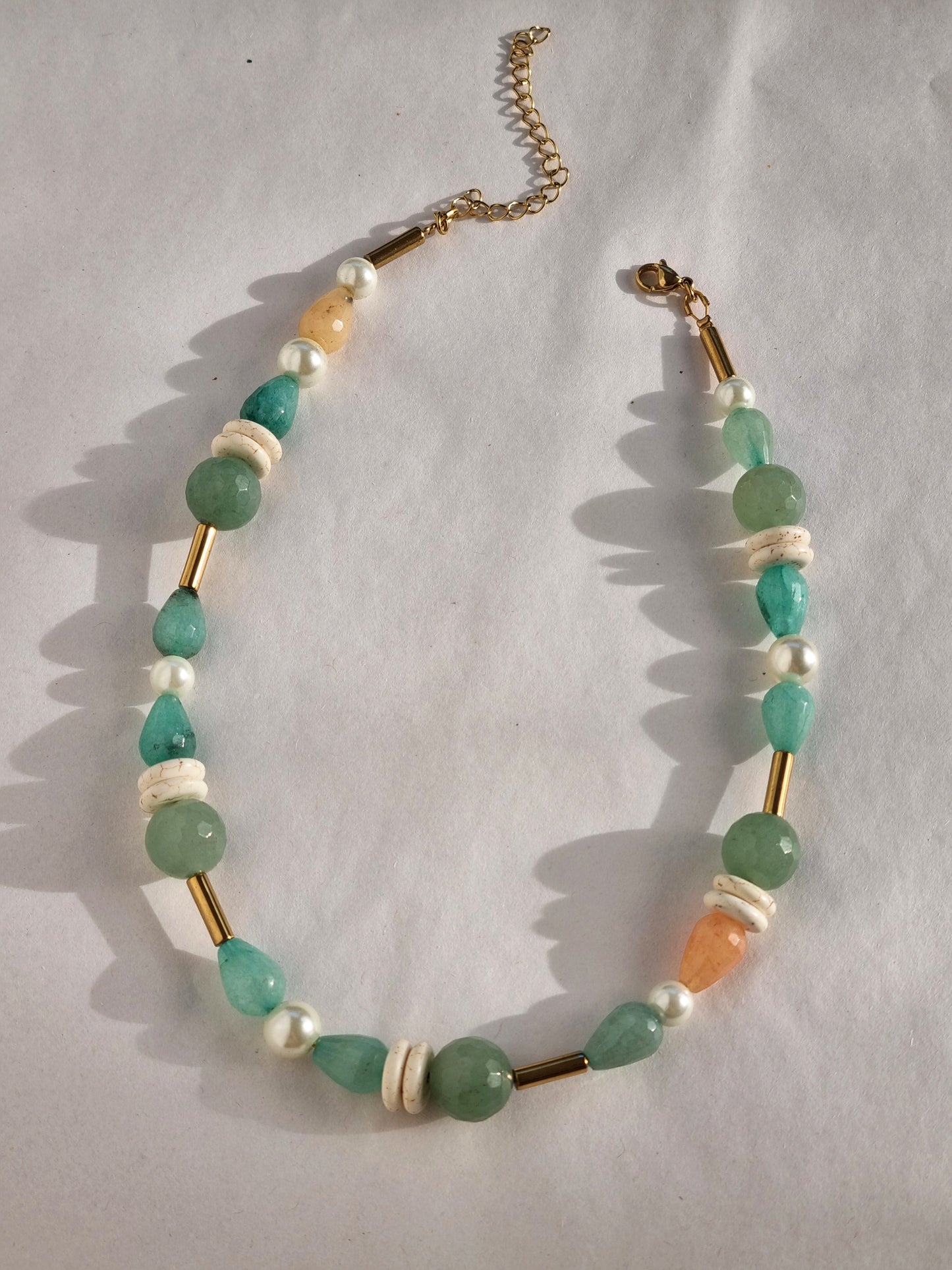 Necklace with semi-precious stones