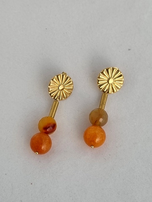 Εarrings with semi-precious stones