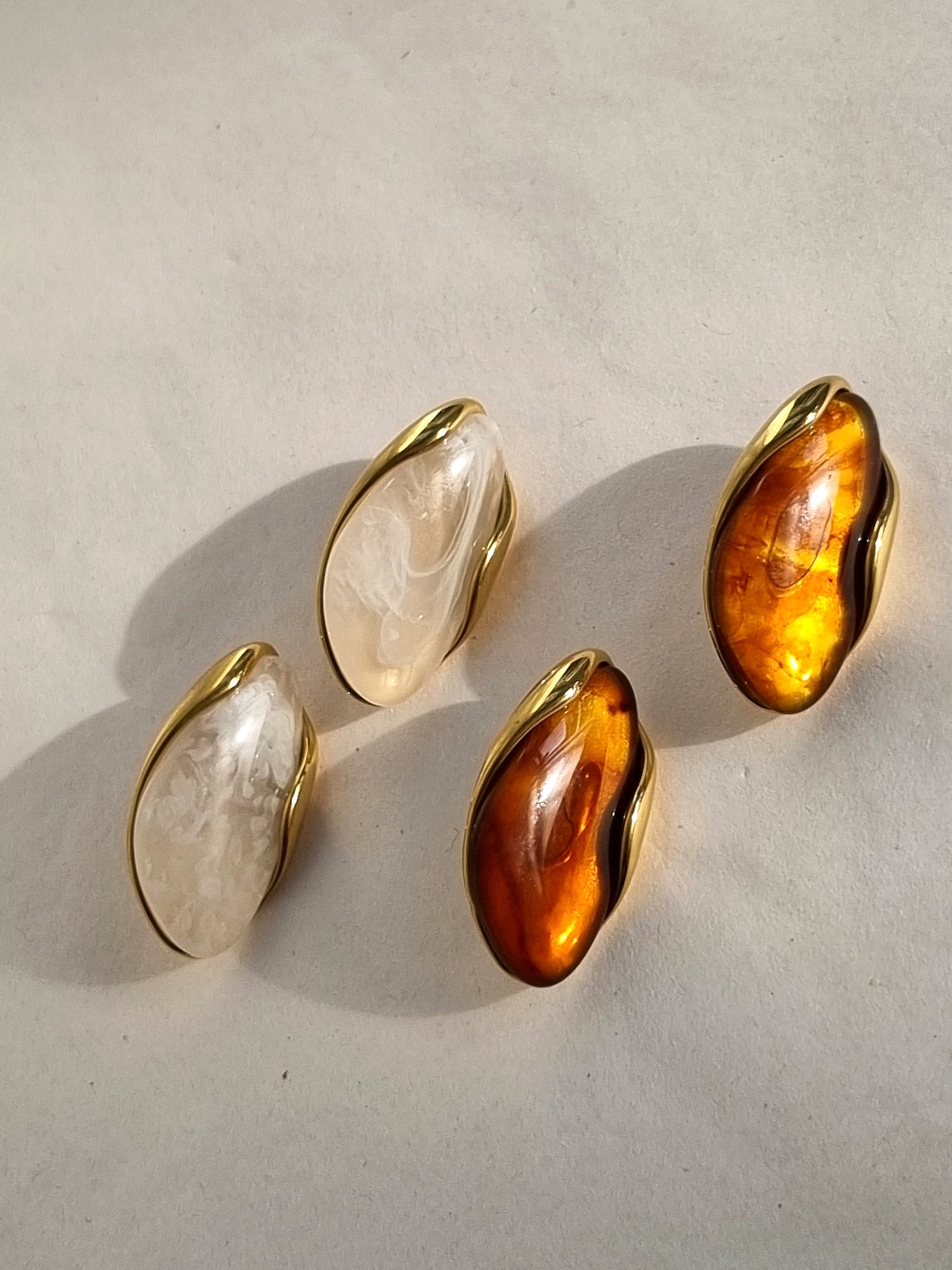 Steel earrings vintage style