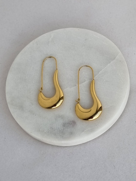 Steel dangle earrings