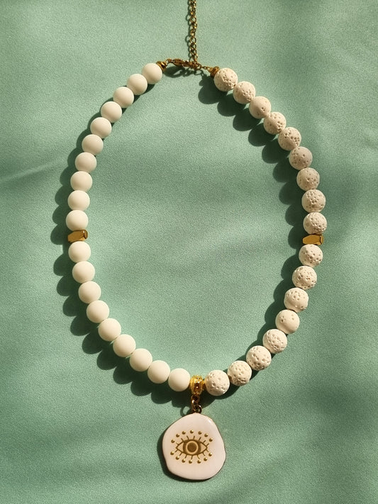 White beads necklace