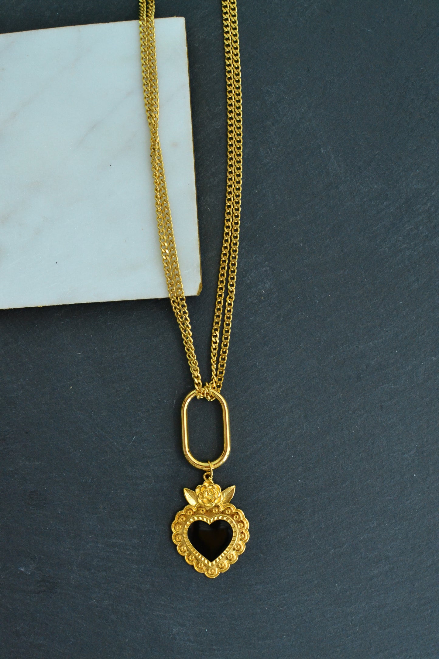 Black heart pendant
