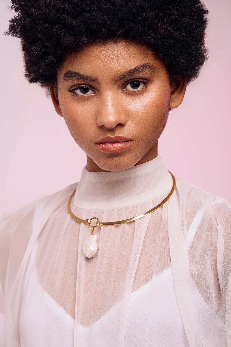 Steel colar necklace