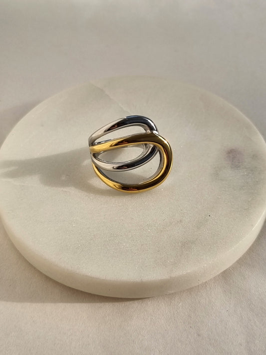Steel 2 colored ring