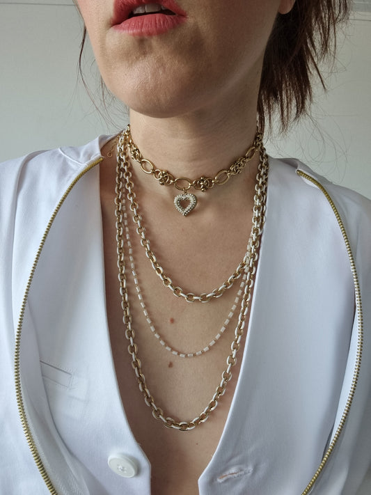 3ple chains necklace