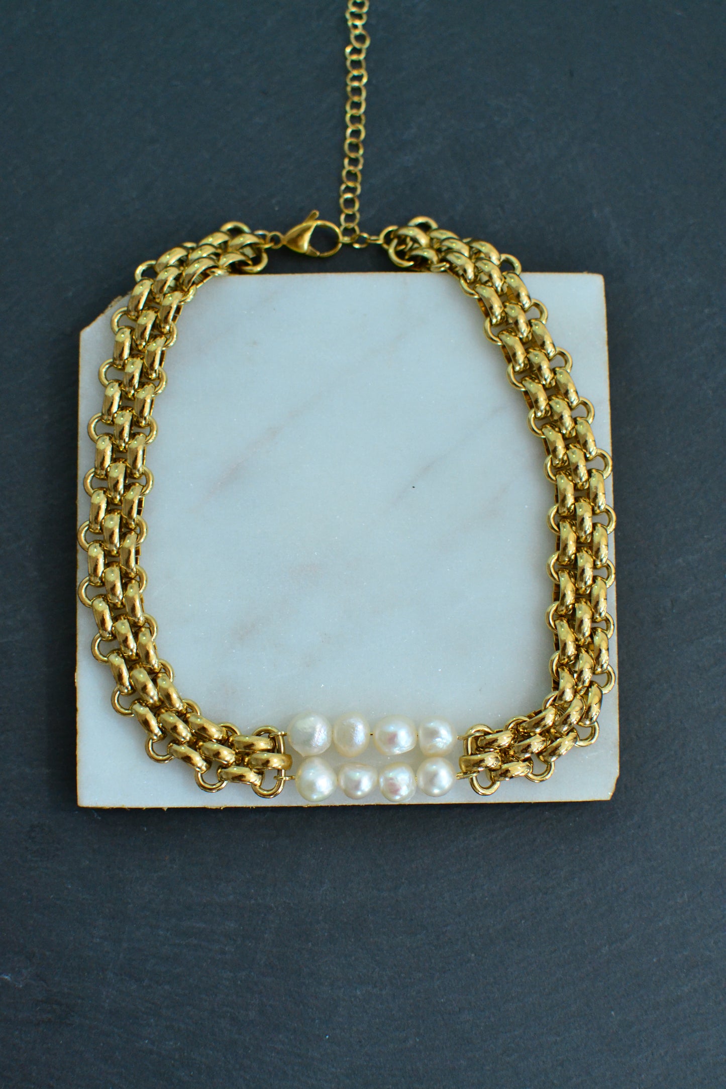 Stainless steel choker necklace
