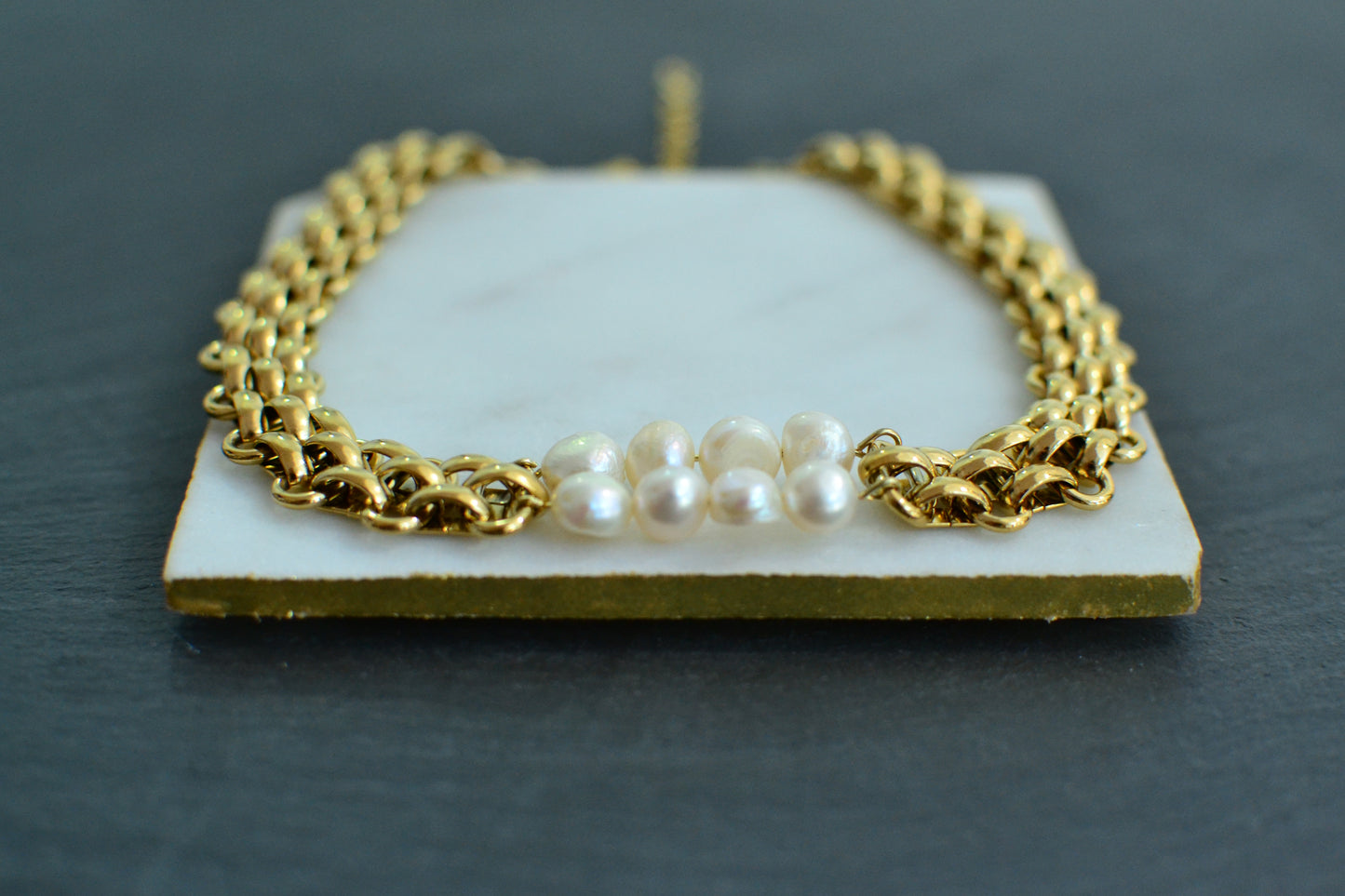 Stainless steel choker necklace