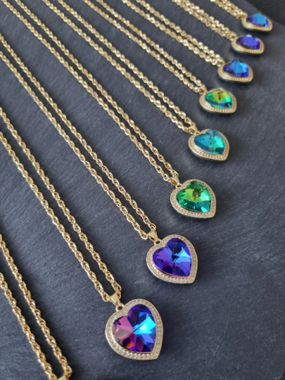 Stainless steel chain heart pendant